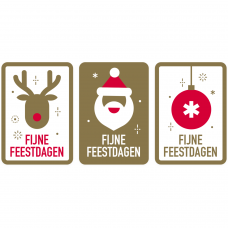 Etiket Fijne Feestdagen 50x35mm